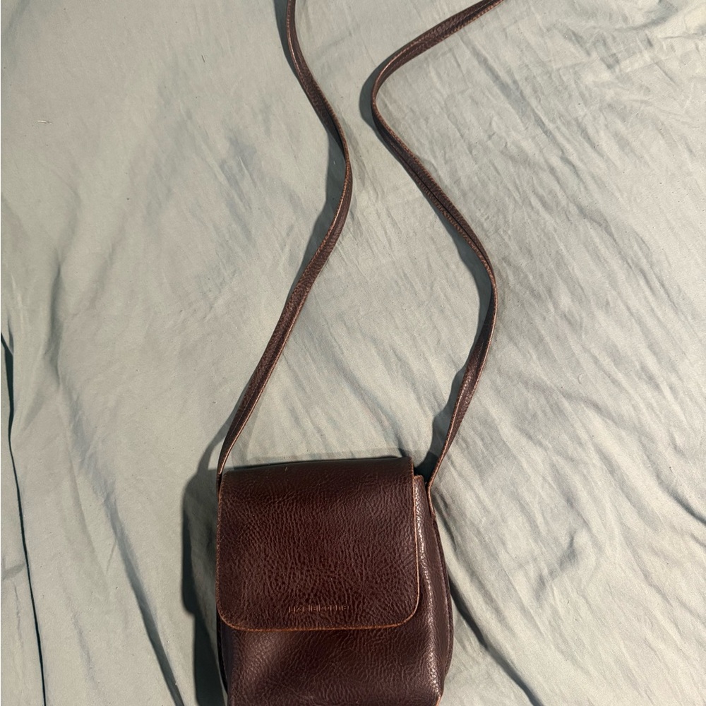 Liz Claiborne chocolate brown leather Crossbody Bag